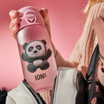 ION8 leak proof BPA free sport water bottles 350ml / 12oz Panda