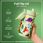 ION8 400ml 13oz Leak-Proof Water Bottle Dinosaurs