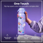 ION8 leak proof BPA free insulated water bottles 500ml / 17oz Butterfly
