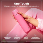 ION8 leak proof BPA free insulated water bottles 500ml / 17oz Rose Bloom