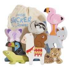 Le Toy Van Ξύλινα Παιχνίδια Wooden Stacking Animals Bag