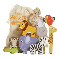 Le Toy Van Ξύλινα Παιχνίδια African Safari Stacking Animals Bag