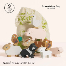 Le Toy Van Ξύλινα Παιχνίδια Farmyard Stacking Animals Bag