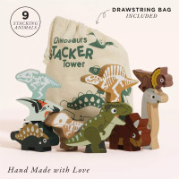 Le Toy Van Ξύλινα Παιχνίδια Jurassic Stacking Dinosaurs Bag