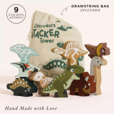 Le Toy Van Ξύλινα Παιχνίδια Jurassic Stacking Dinosaurs Bag