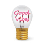 Legami Επιτραπέζιο φωτιστικό σε σχήμα λαμπτήρα Bulb Fiction Good Vibes