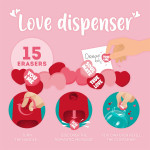 Legami Mini Eraser Dispenser Love Dispenser