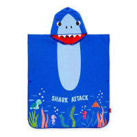 Legami Towelling Poncho For Kids Kids Poncho Shark