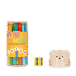 Legami Σετ 24 μολυβιών χρωματισμού με ξύστρα Teddy Friends