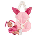 Κούκλα Llorens με αρθρωτό σχέδιο 35cm Πολύ μαλακή για νεογέννητα Bimba με μάρσιπο