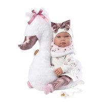 Κούκλα Llorens ΝΕΟΓΕΝΝΗΤΟ 44cm ΚΛΑΜΑ ΚΥΚΝΟΣ