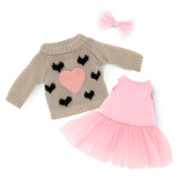 Lucky Doggy Ρούχα CLOTHING SET PINK HEART