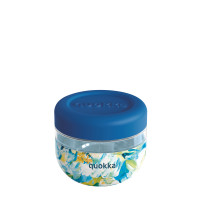 QUOKKA TRITTAN ΔΟΧΕΙΟ ΦΑΓΗΤΟΥ 500ML BUBBLE BLUE PEONIES