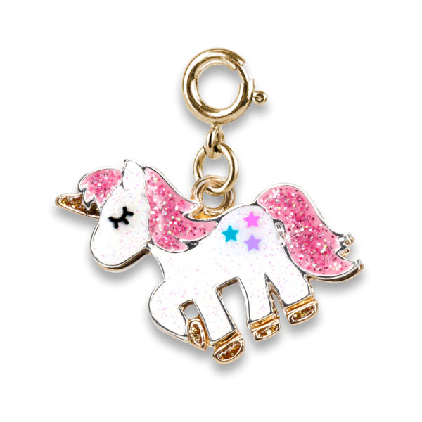 Charm It Gold Glitter Unicorn Charm