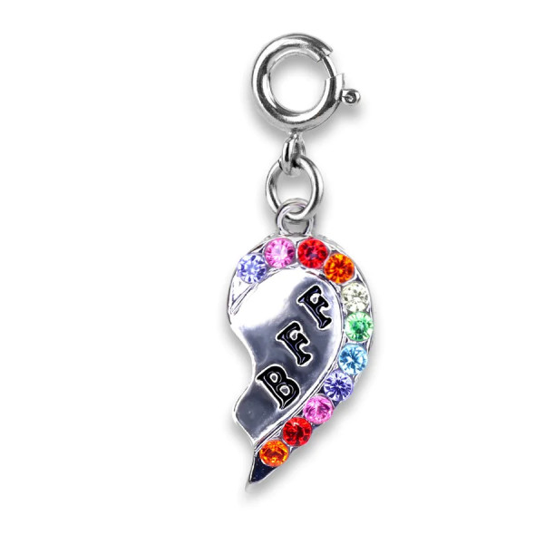 Charm It Silver BFF Broken Heart Charm