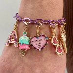 Charm It Purple Chain Bracelet