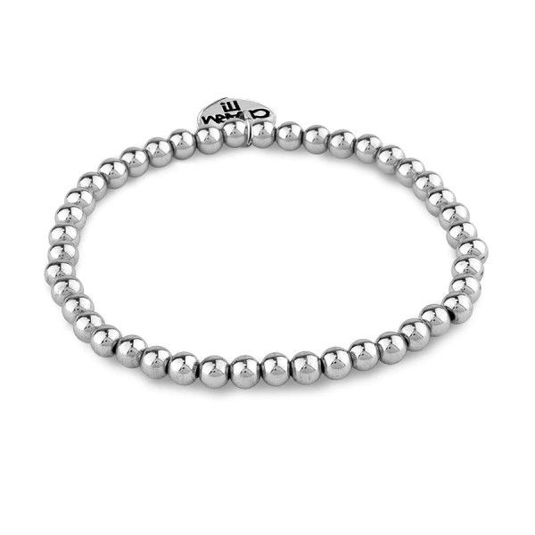 Charm It 4mm Silver Bead Bracelet