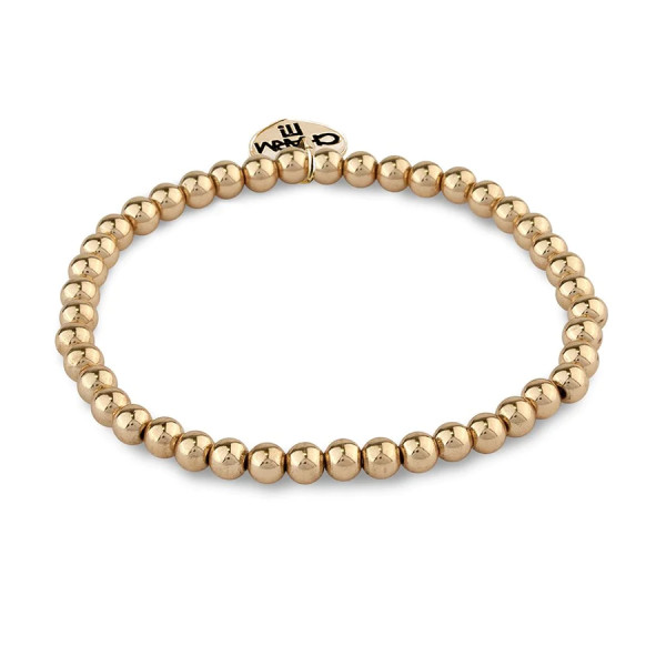 Charm It 4mm Gold Bead Bracelet