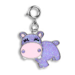 Charm It Glitter Swivel Hippo Charm