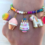 Charm It Gold Birthday Cake Charm