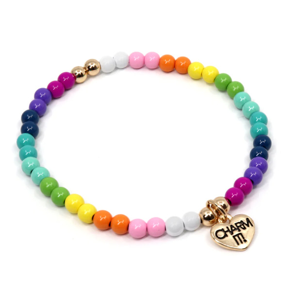 Charm It 4mm Rainbow Stretch Bracelet