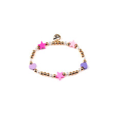 Charm It Ελαστικό Βραχιόλι με Χάντρες Καρδιά Αστέρι