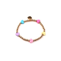 Charm It Ελαστικό Βραχιόλι με Καρδιές