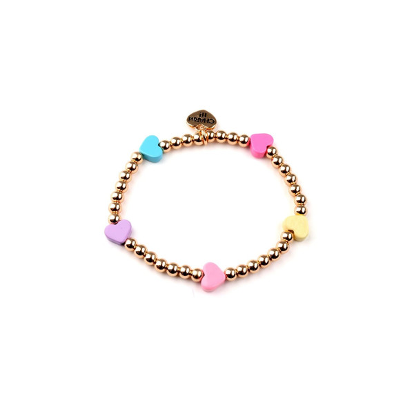 Charm It Ελαστικό Βραχιόλι με Καρδιές