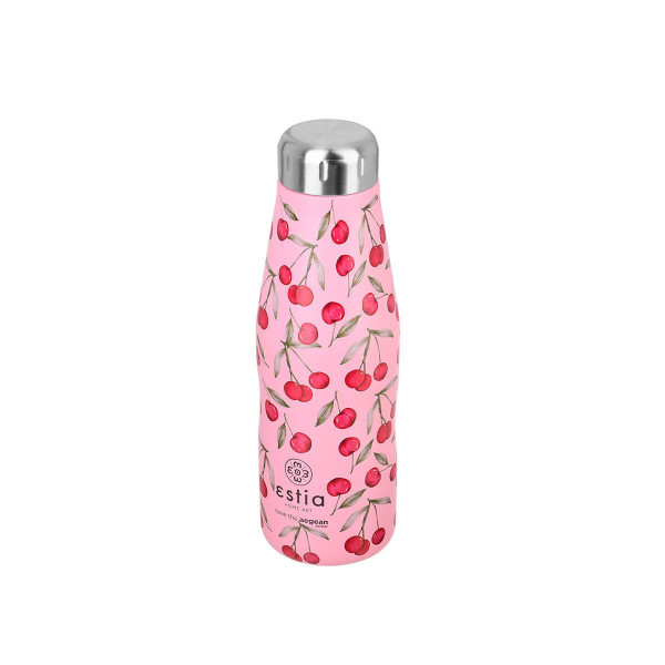 Estia ΘΕΡΜΟΣ TRAVEL FLASK SAVE THE AEGEAN 500ml CHERRY ROSE