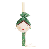 ΠΑΣΧΑΛΙΝΗ ΛΑΜΠΑΔΑ κοριτσάκι boho green