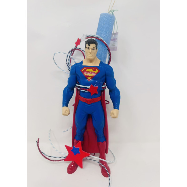 Κουκλόσπιτο Handmade λαμπάδα φιγούρα Superman