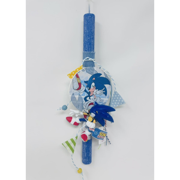 Κουκλόσπιτο Handmade λαμπάδα Sonic