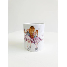 Κεραμική κούπα Μαμά με κόρη