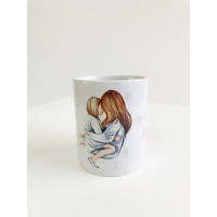 Κεραμική κούπα Μαμά Αγκαλιά με κοριτσάκι