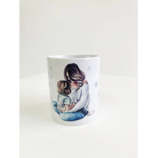 Κεραμική κούπα Μαμά Αγκαλιά με αγοράκι