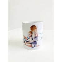 Κεραμική κούπα Μαμά Αγκαλιά με αγοράκι