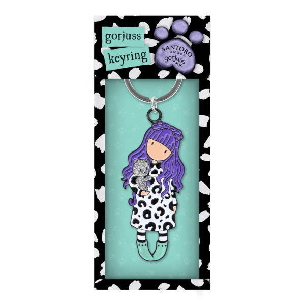 GORJUSS Keyring in a Gift Box Smitten Kitten