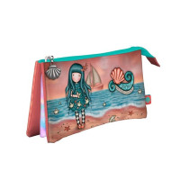 Κασετίνα Τριπλή Γοργόνα Πορτοκαλί Santoro Gorjuss Washed Ashore