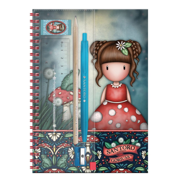 Gorjuss A5 Notebook with Stationery Little Mushroom