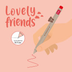 Legami Gel Pen Lovely Friends Teddy Bear