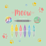 Legami Σετ 6 Pastel Highlighters MEOW