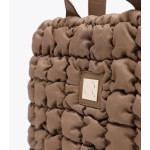 ΤΣΑΝΤΑ ΧΕΙΡΟΣ ΜΕ ΤΕΧΝΙΚΗ KAΠITONE PUFFER BROWN