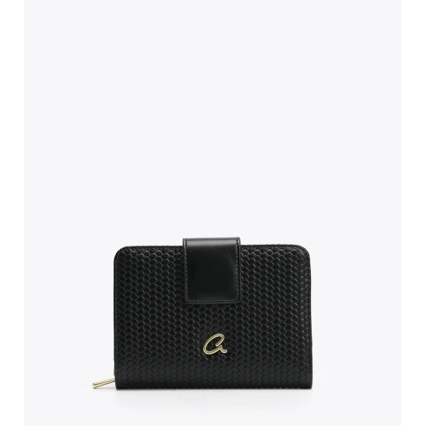 ΠΟΡΤΟΦΟΛΙ ADLEY ΜΕ ΜΟΤΙΒΟ HERRINGBONE ΣΕ ΜΙΚΡΟ ΜΕΓΕΘΟΣ BLACK