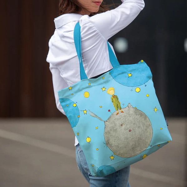 Pitex TOTE ΤΣΑΝΤΑ Antoine de Saint Exupéry The Little Prince Planet